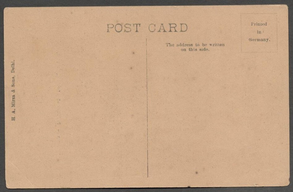 AOP India Pithoras Temple, Delhi vintage postcard