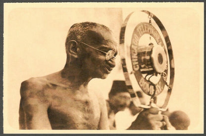 AOP India full back pictorial 50p Gandhi postal card GANDHI