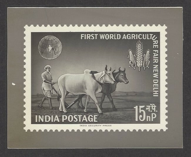 India 1959 First World Agricultural Fair photographic proof