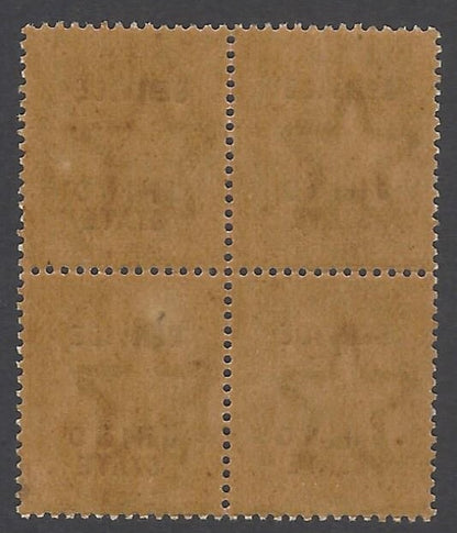 AOP India Jind State QV Official 1902 1/2a MNH block of 4. SG O22 £20