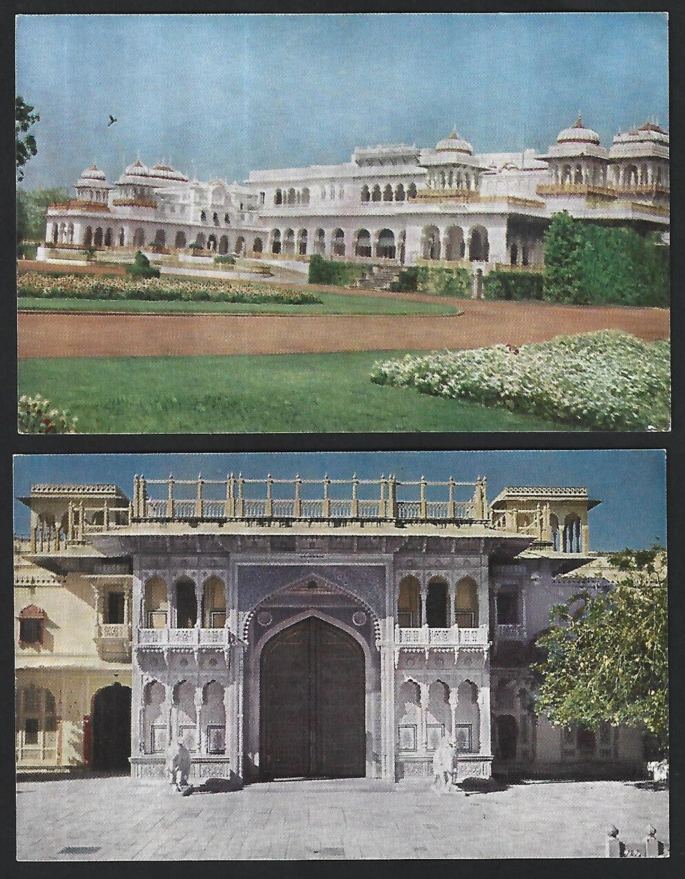 India PALACES OFF JAIPUR vintage set of 10 postcards in folder