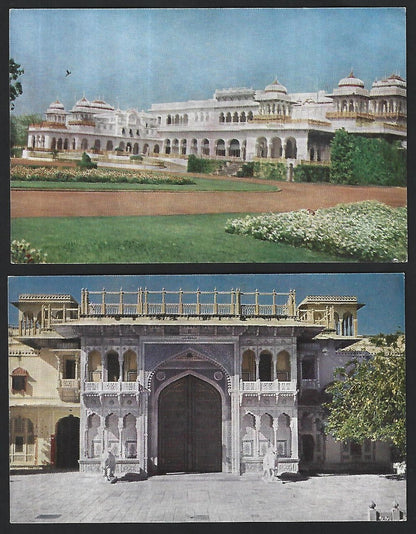 India PALACES OFF JAIPUR vintage set of 10 postcards in folder