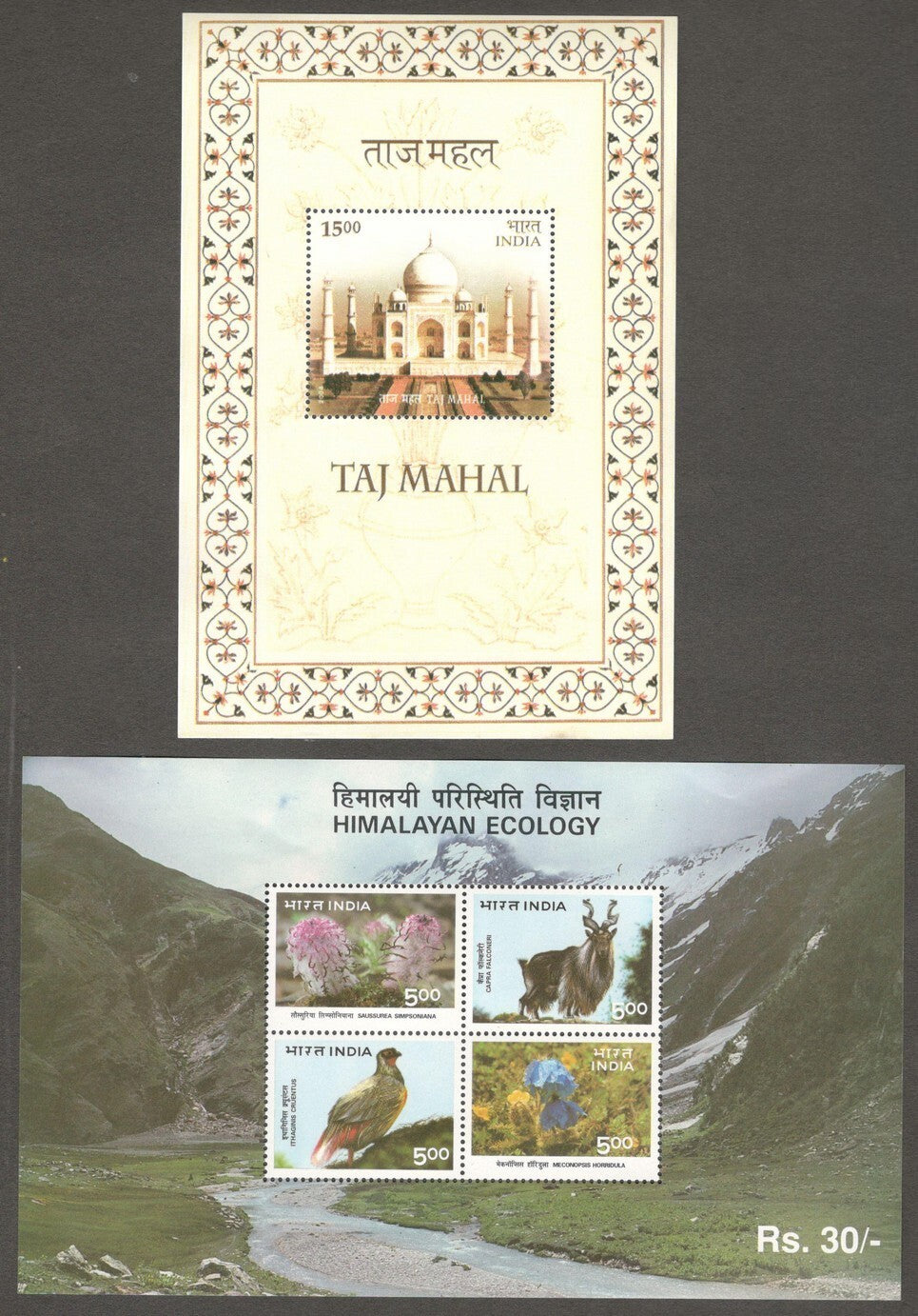 India MS miniature sheets MNH selection (5)