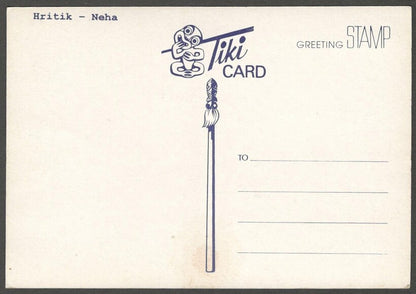 AOP India Bollywood vintage postcard HRITHIK ROSHAN & NEHA SHARMA
