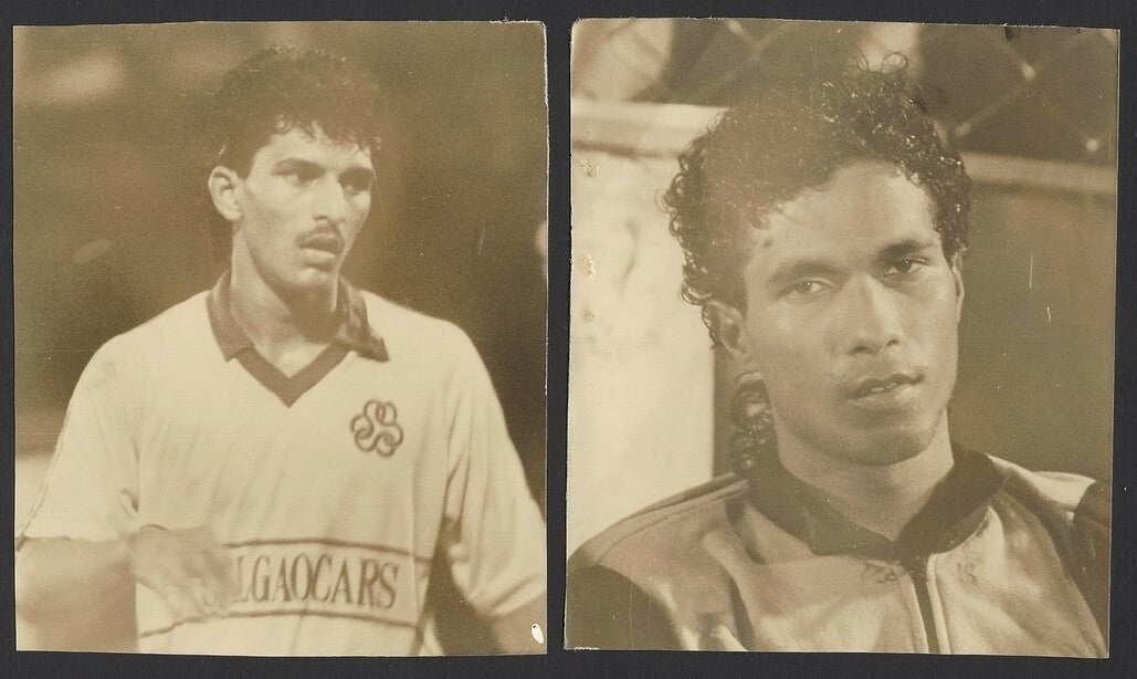 India Football stars Bruno Cotinho & Roy Barreto vintage photographs