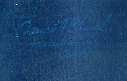 India 1899 Jetalsar Rajkot Railway signed LAND PLAN map blue print 20.5” x 36”