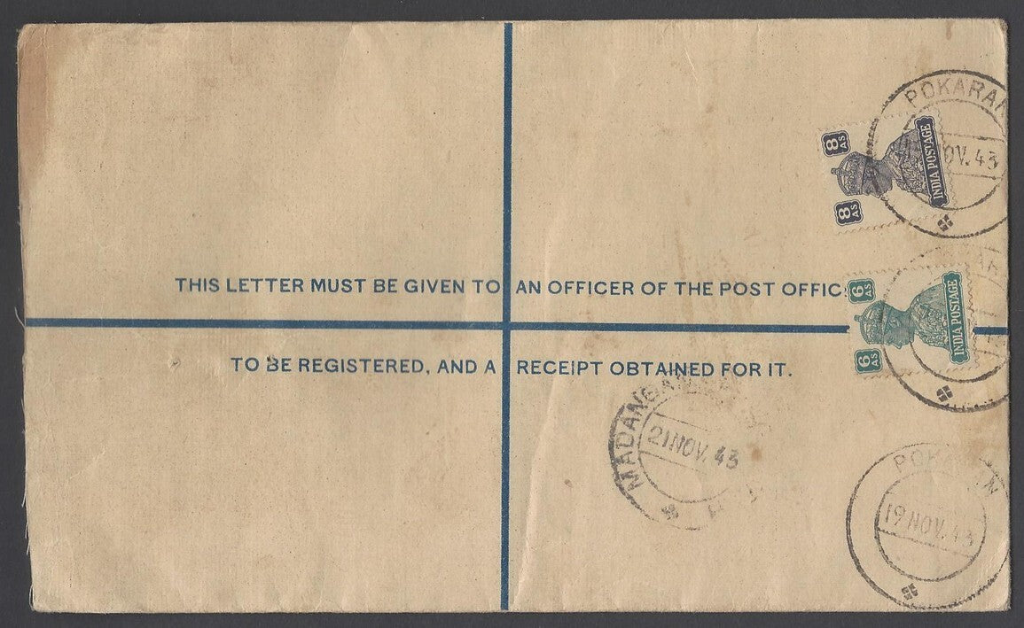 AOP India KGVI registered envelope usages (4)