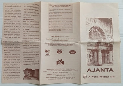 AOP India Vintage Ajanta Tourist leaflet 