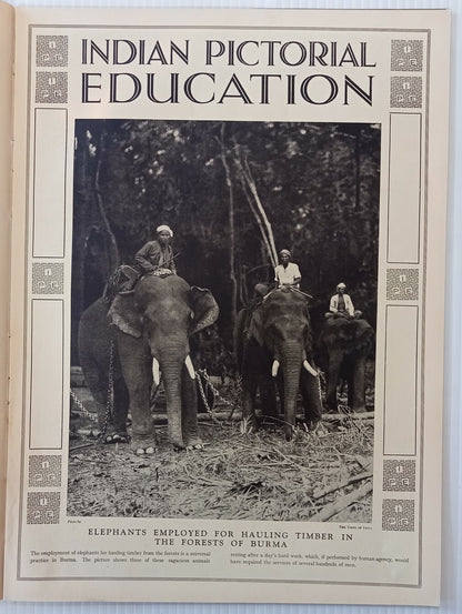 INDIAN PICTORAL EDUCATION 1929.30 Vol.1 No.11 Burma Shan, Coal Fields, Buick
