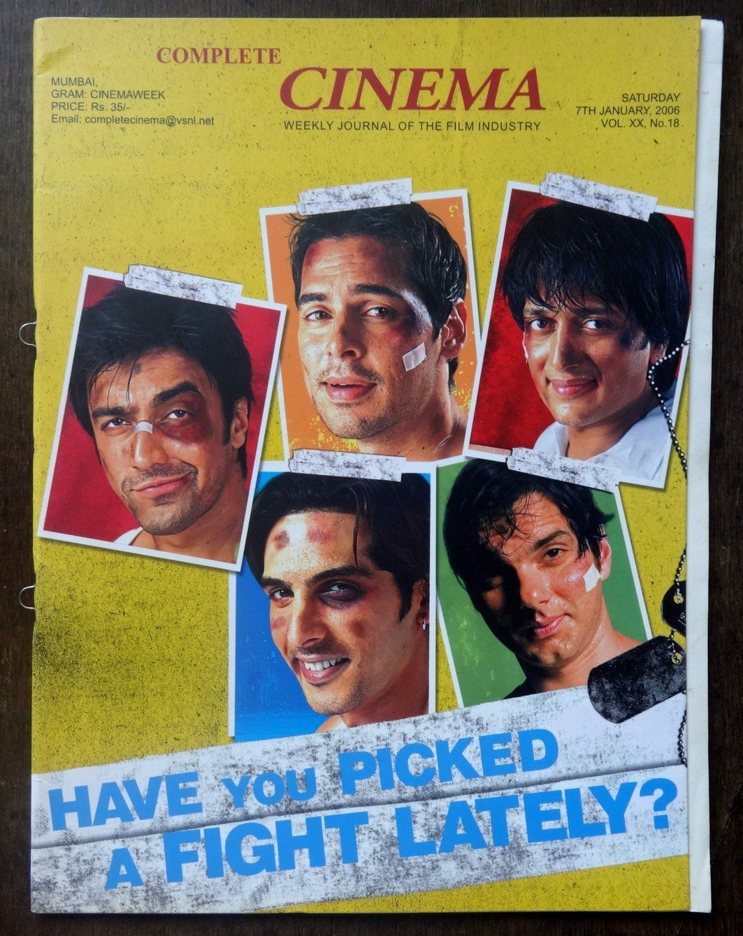 Bollywood Trade magazine COMPLETE CINEMA 7 Jan 2006 issue – Sohail Khan cover