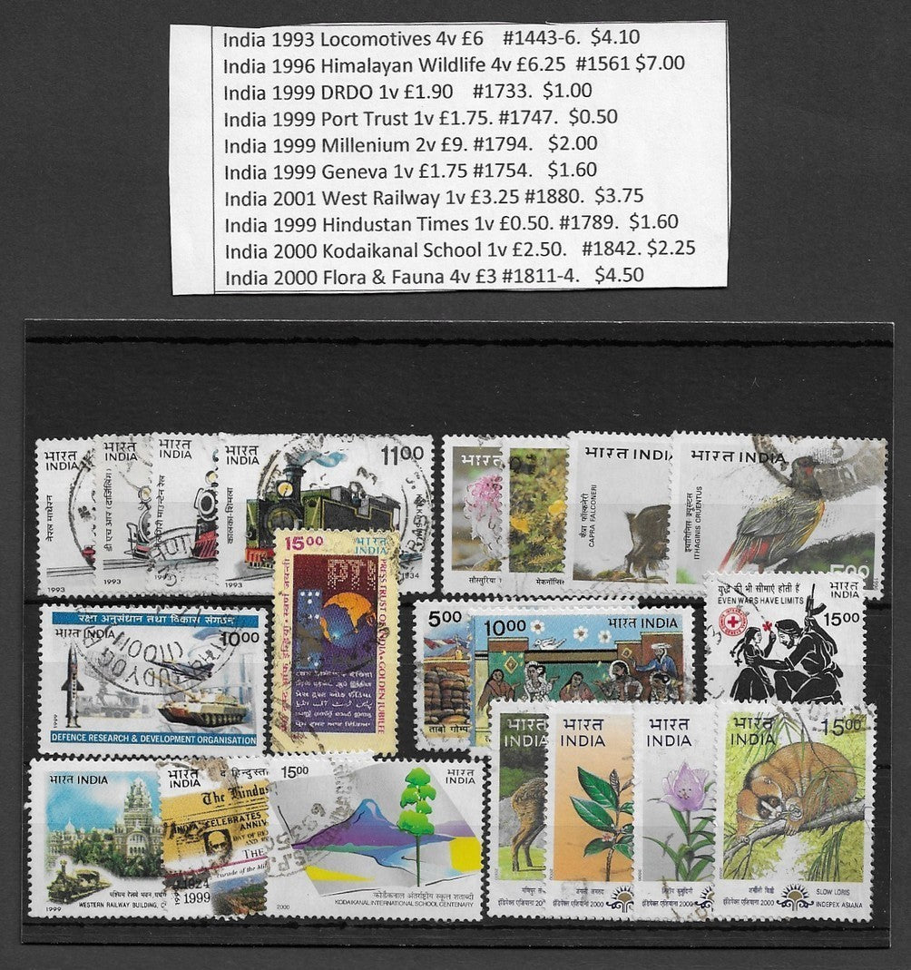 India 1951-2008 used Commerative collection SCV $570.75 295 stamps