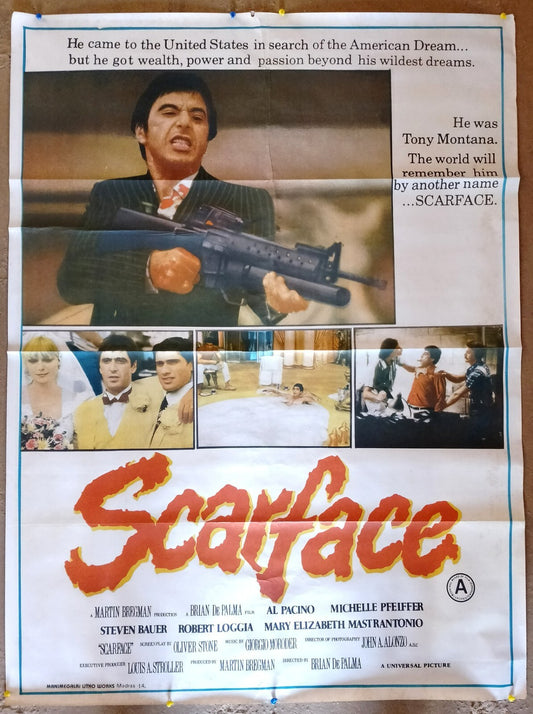 SCARFACE 1983 Al Pacino 1 sh India poster