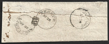 AOP India 1870s stampless cover canc boxed "A.M.", etc.