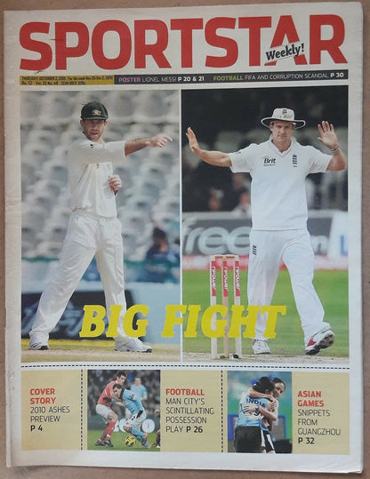 India Sportstar 2007-10 CRICKET cover issues 10” X 13” (5)