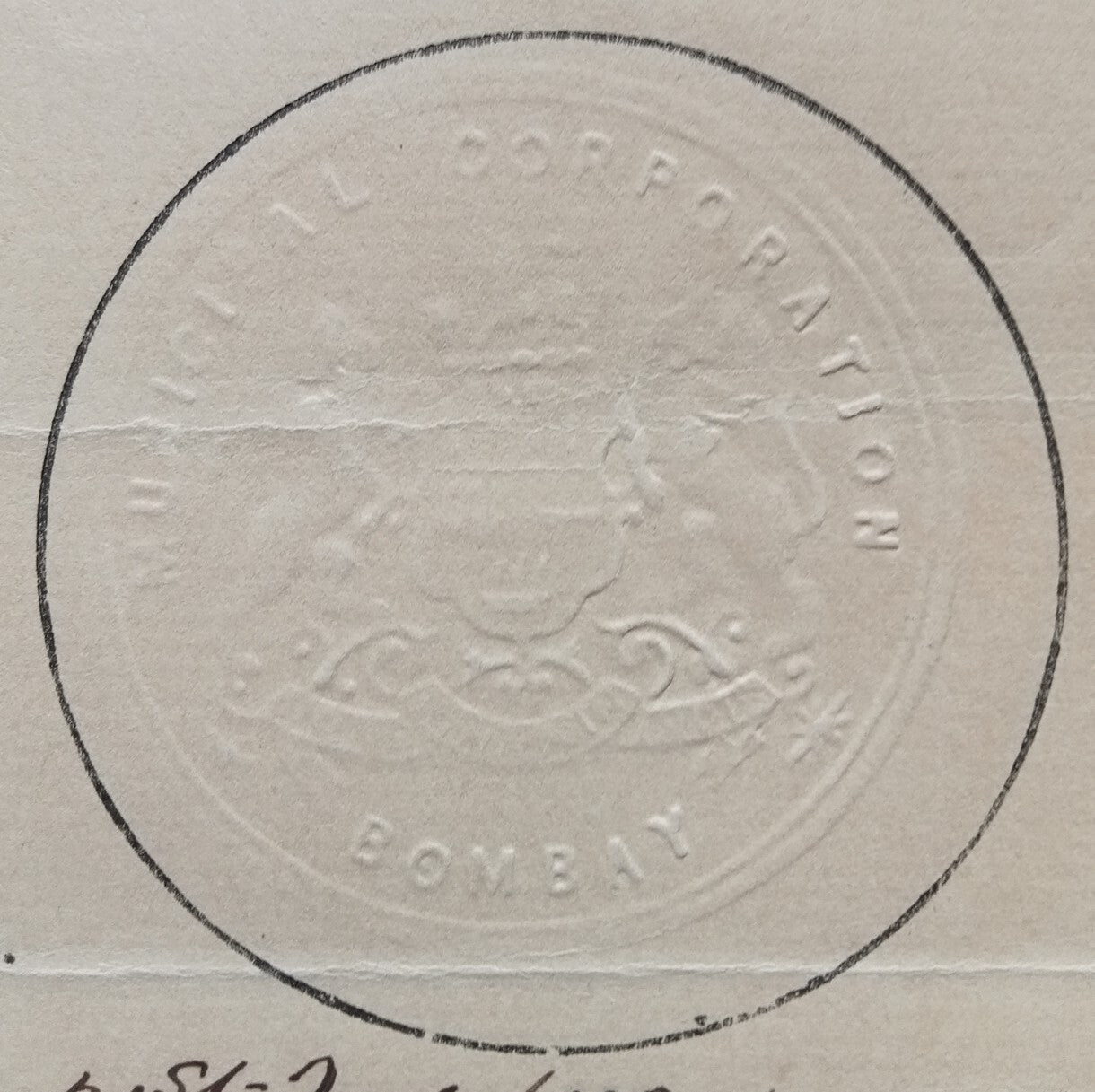 AOP India Special Adhesive KEdVII 100R & KGV 5r & 20R on 1916 indenture & map