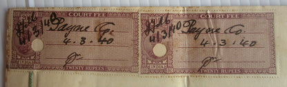 India 1940 31pg doc Eno Fruit Salts vs impositor KGV Court Fees 20R (3), 5R