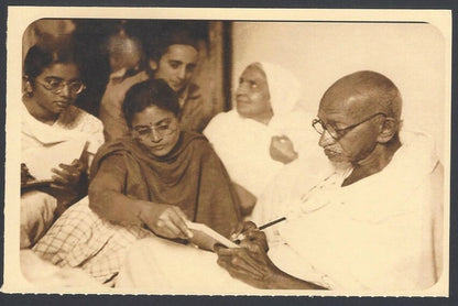 AOP India full back pictorial 50p Gandhi postal card GANDHI 
