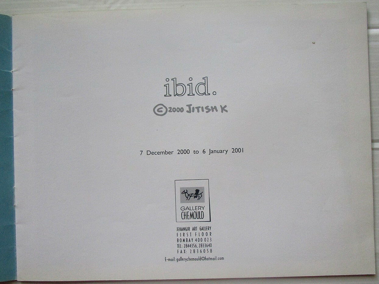 India Contemporary Art JITISH KALLAT 2000-2001 Exhibition souvenir 8 pages