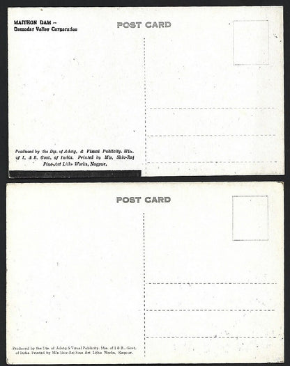(AOP) DAMS OF INDIA vintage postcards (6)