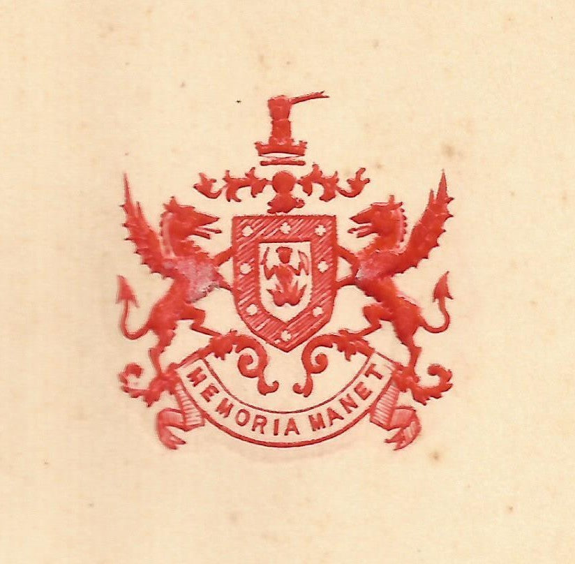 India 1930s crested New Year Greeting card from the Raja of Chhota Udepur