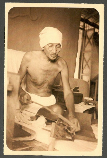 AOP India full back pictorial 50p Gandhi postal card GANDHI