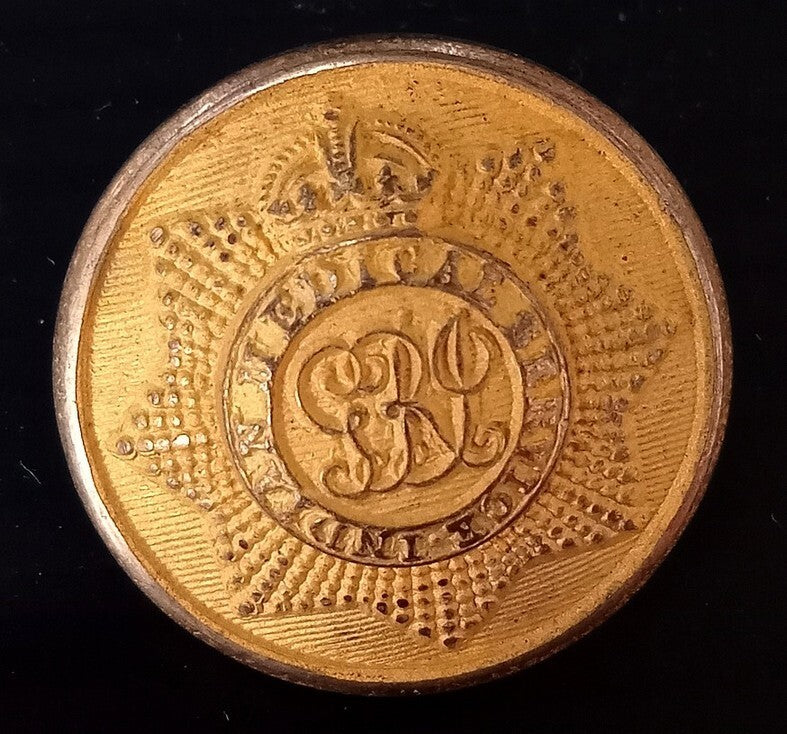 KING GEORGE V INDIAN MEDICAL SERVICE BRITISH INDIA ARMY GVIR coat button