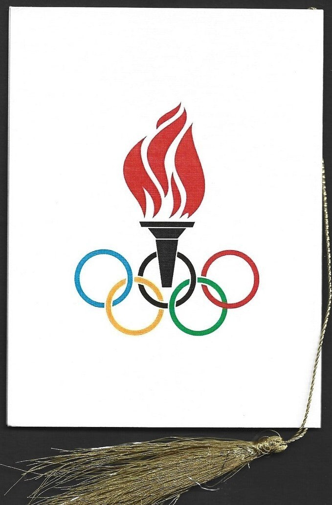 India 2024 Paris Olympics souvenir with 1956 Melbourne Australia Olympics cachet