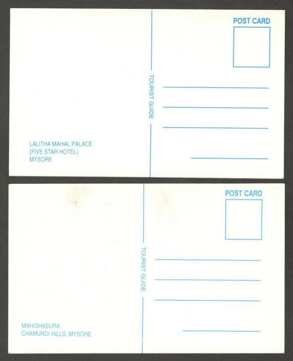 India Mysore set of 10 vintage postcards c.1970's-80's