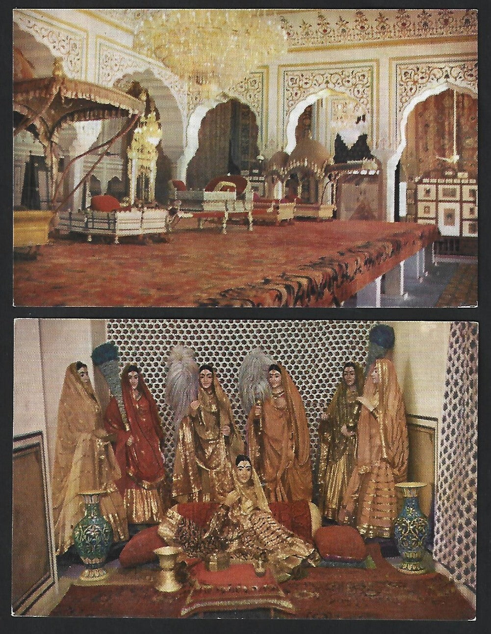 India PALACES OFF JAIPUR vintage set of 10 postcards in folder