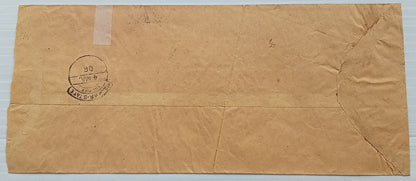 AOP India Indore State 1906 stampless cover postmarked black KANNOD
