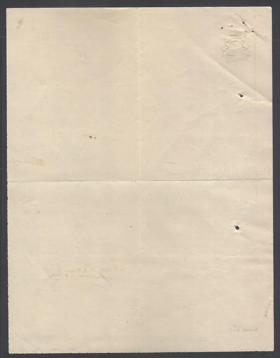 AOP India Porbandar State crested letter re: Tubercolosis Fund 1942