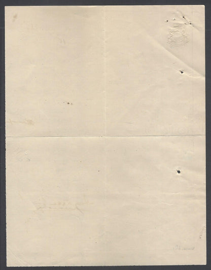 AOP India Porbandar State crested letter re: Tubercolosis Fund 1942