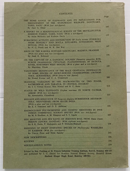 AOP India JOURNAL OF THE BOMBAY NATURAL HISTORY SOCIETY August 1991