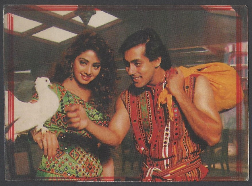 AOP2 India Bollywood 1997 Pocket Calendar - Sridevi & Salman Khan