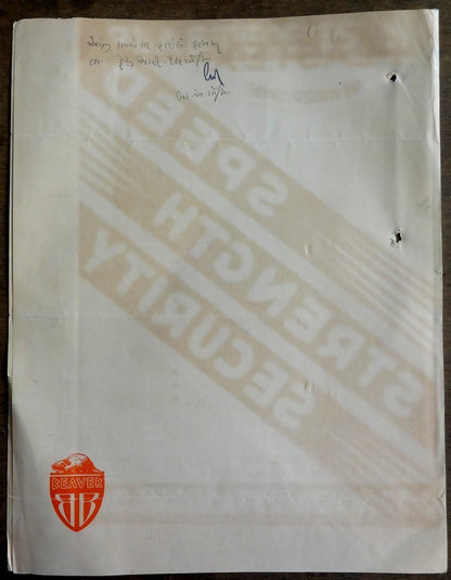 India 1939 PLASTEX RUBBER CEMENT advertisement folder & price lists