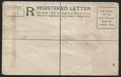 India PATIALA STATE 1891 2a grey registered envelope mint. HG #C2