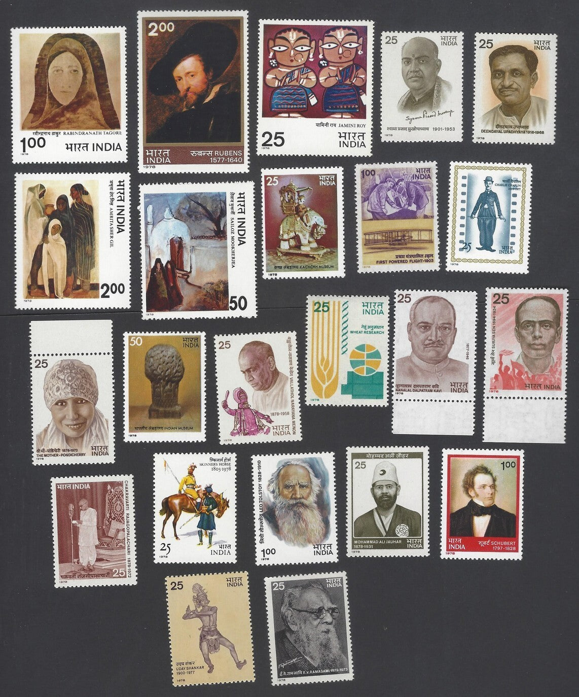AOP India 1978 Year set MNH