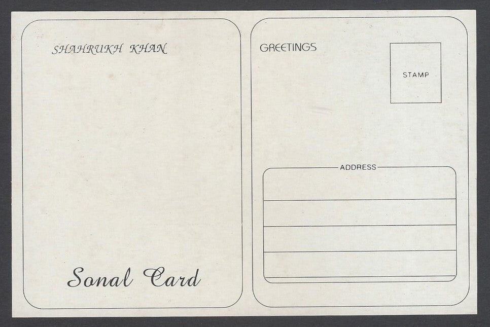 AOP India Bollywood vintage postcard SHAH RUKH KHAN