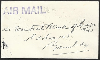 Aden KGVI King George VI 1949 cover to India