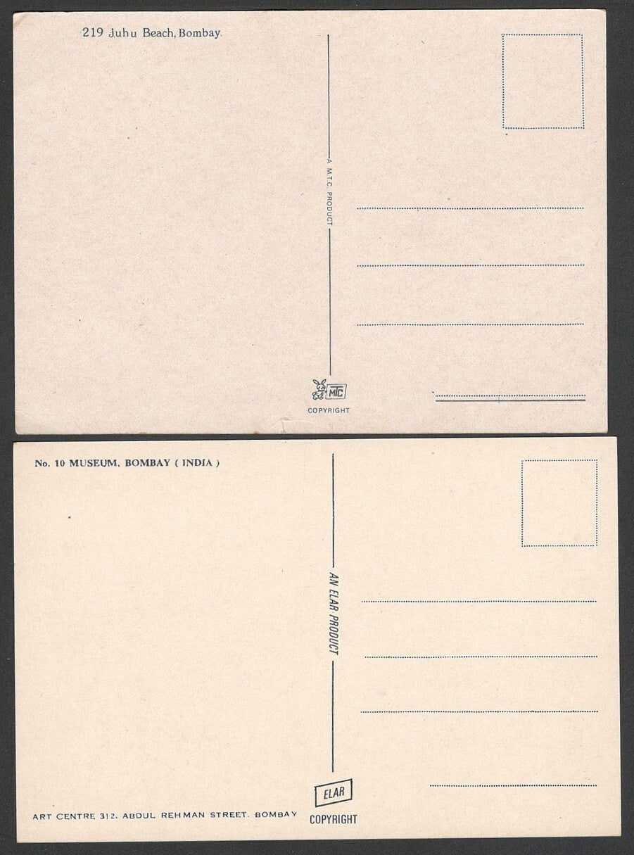 (AOP) India BOMBAY vintage postcards (10)