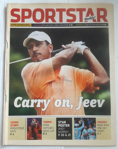 India Sportstar 2008-10 GOLF cover issues 10” X 13” (5)