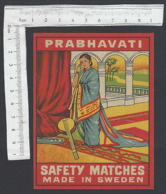 AOP India vintage packet size label Prabhavati The Asura Princess Made in Sweden