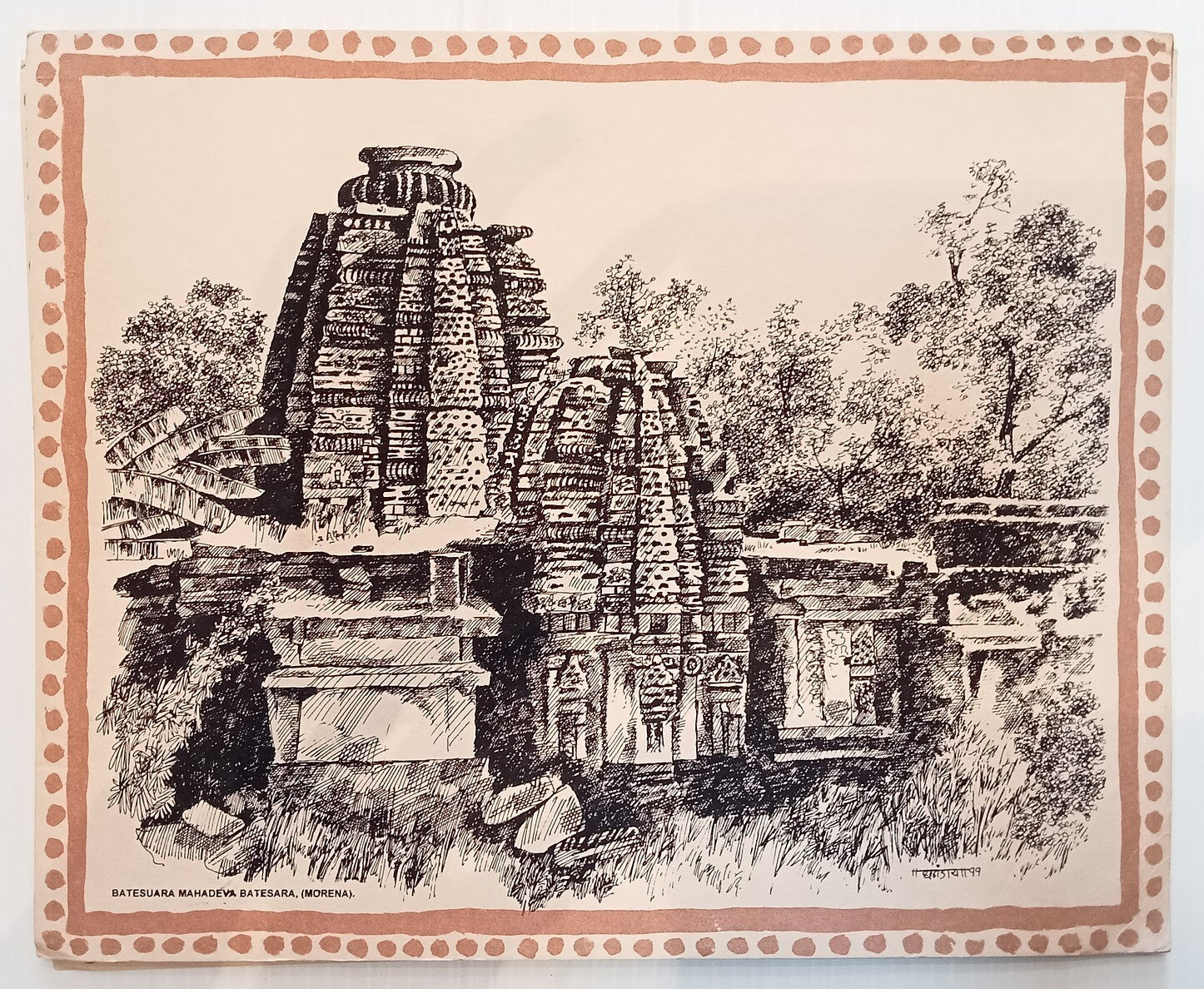 AOP Indian Heritage Vintage  paintings printed on Canvas card 33x 27cm (7)