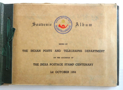 India 1954 Stamp Centenary SOUVENIR ALBUM reproducing all stamps of the century
