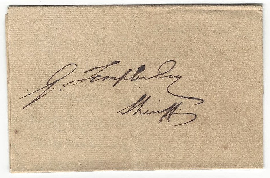 India 1818 pre-stamp cover to G.TEMPLER Sheriff of Calcutta – no postmark Ӝ