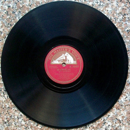 India Bollywood 1944 RATAN 78rpm HMV record Hindustani songs by AMIRBAI zaz