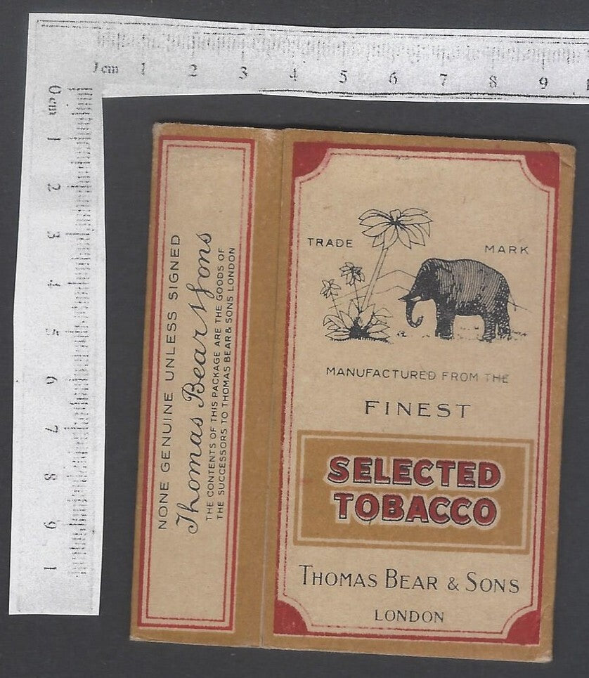 AOP India vintage empty cigarette packet BEARS' HONEYDEW CIGARETTES