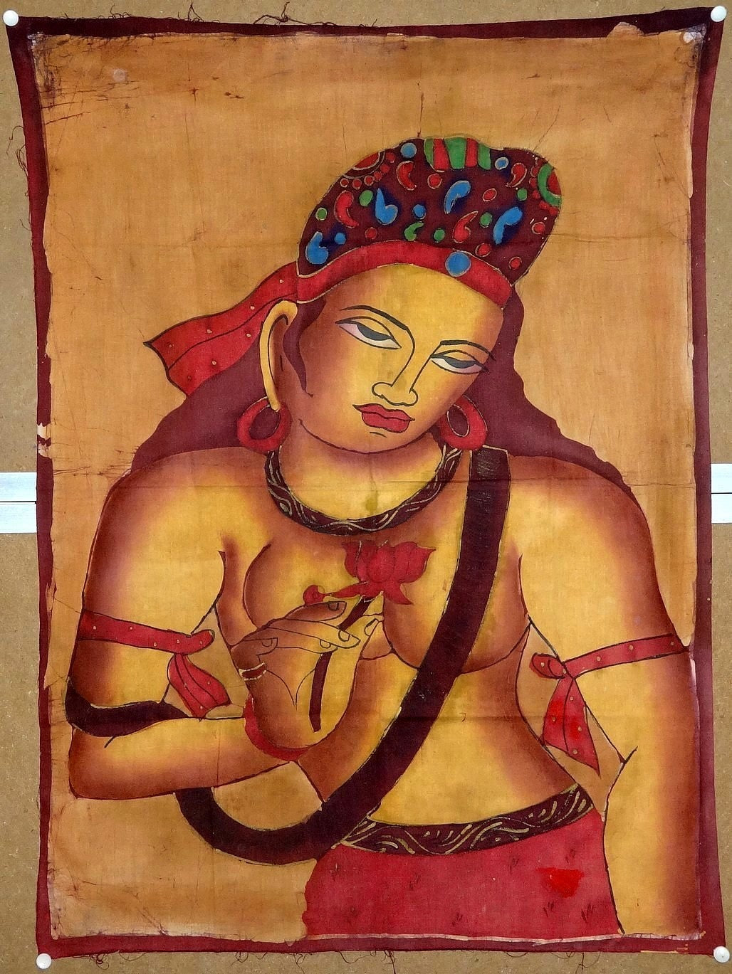 India print on cloth 22" x 30" Man Or Woman