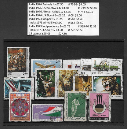India 1951-2008 used Commerative collection SCV $570.75 295 stamps