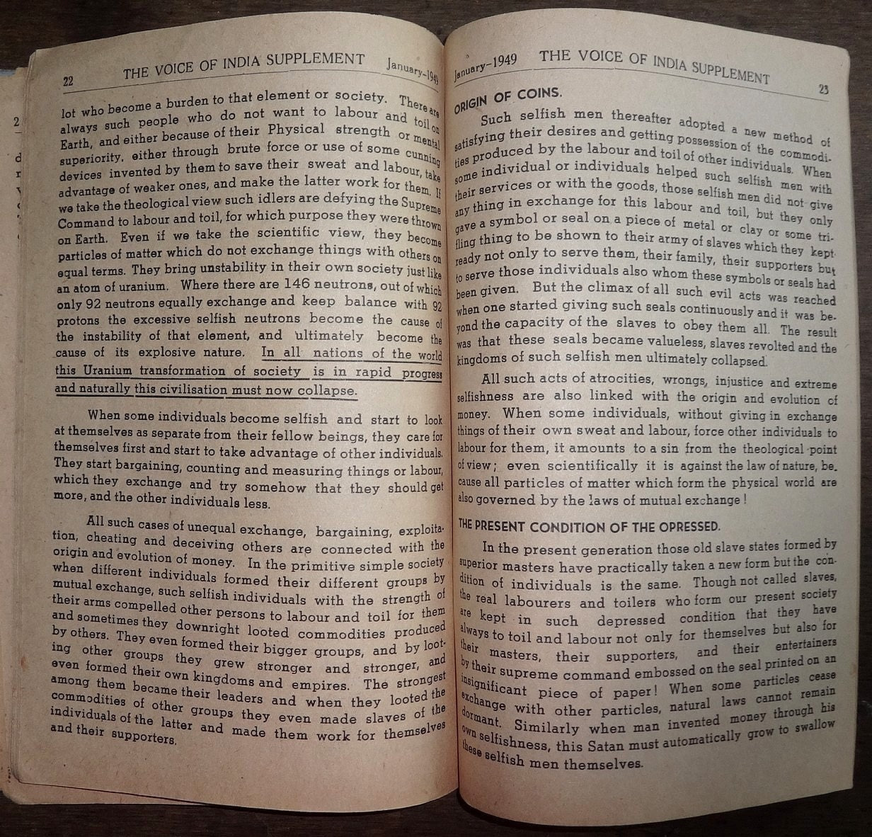 The Voice of India July 1949 The 3rd World War is Inevitable